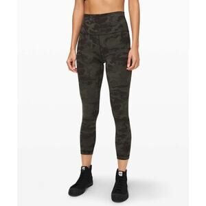 Lululemon Align Pants Women’s 25” Leggings Incognito Camo Multi Gator Green 8